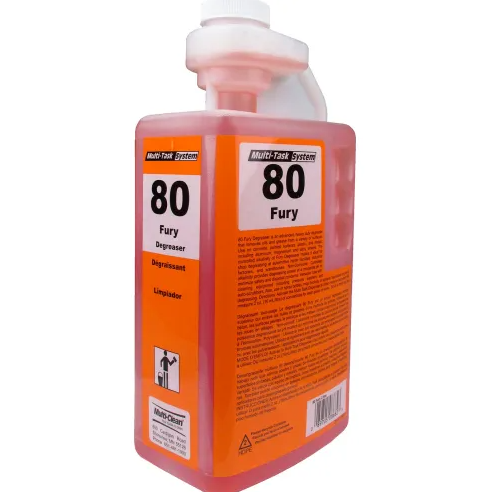 Multi-Clean® 80 FURY Heavy Duty Degreaser,Non-Corrosive -Low Foam,Unscented, 2L Bottles, 4/Case