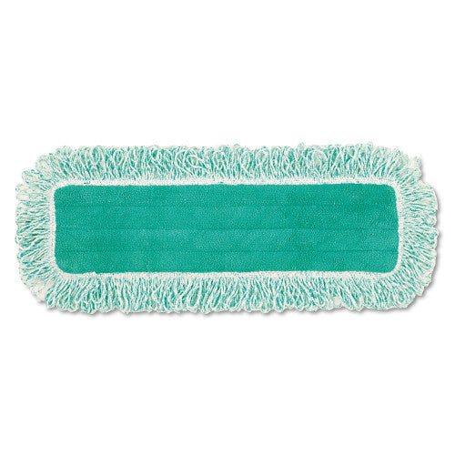 Rubbermaid Commercial Dust Pad with Fringe, Microfiber, 18" Long, Green (Q418GN)