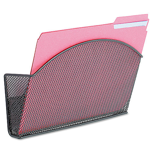 Safco Onyx Magnetic Mesh Panel Accessories, Single File Pocket, 13 x 4.25 x 7.25, Black (SAF4176BL)