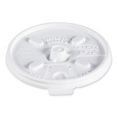 DART Lift n' Lock Plastic Hot Cup Lids, Fits 8 oz Hot Cups, White, 1,000/Carton (DCC8FTL)