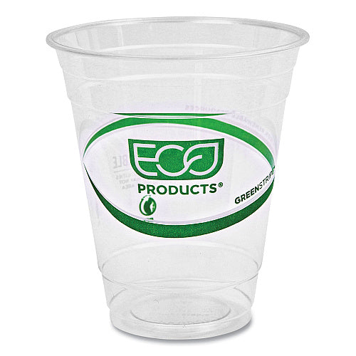 Eco-Products GreenStripe Renewable and Compostable Cold Cups, 12 oz, Clear, 50/Pack (EPCC12GS)