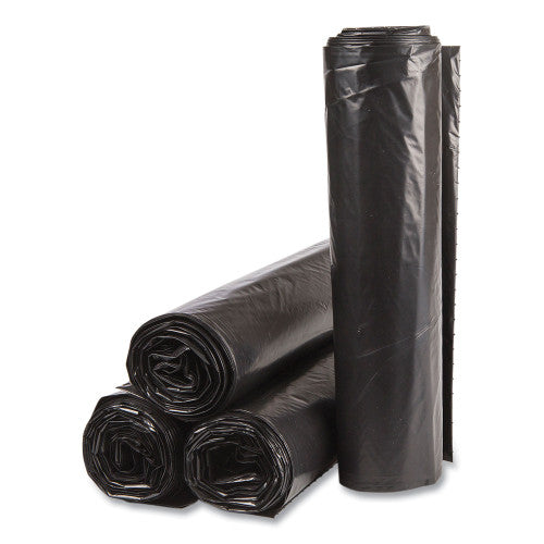 Boardwalk Recycled Can Liner, 45 gal, 1.2 Mil , 40" x 46", Black, Interleaved Roll, 100/CS (BWK517)