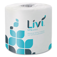 Solaris Livi® VPG Select, Bath Tissue, 2-Ply, White, 420 Sheets, 60 Rolls/Carton (21556)