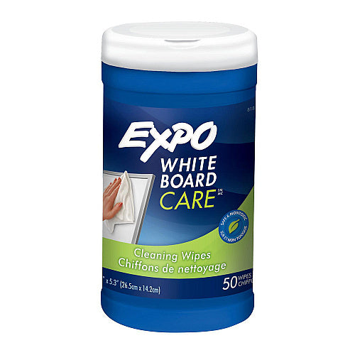 EXPO Dry-Erase Board-Cleaning Wet Wipes, 6 x 9, 50/Container (SAN81850A)