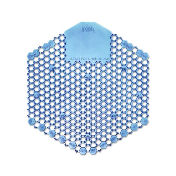 Fresh Products Wave 3D Urinal Deodorizer Screen, Cotton Blossom Scent, Blue, 10/BX 6BX/CS