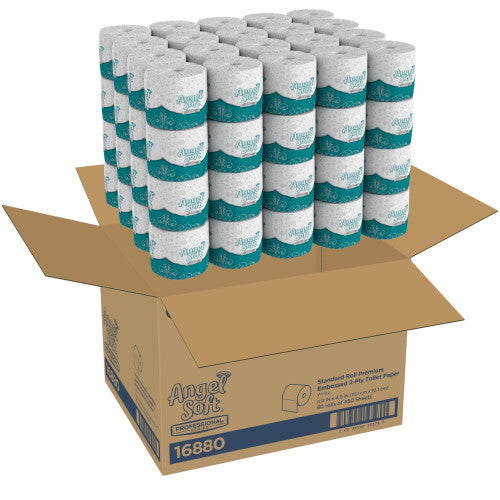 Georgia Pacific Professional Angel Soft ps Premium Bathroom Tissue, Septic Safe, 2-Ply, White, 450 Sheets/Roll, 80 Rolls/Carton (16880)