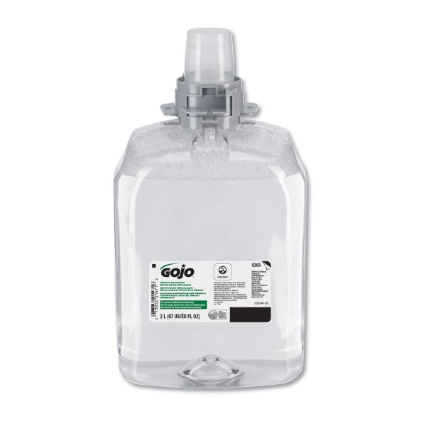 GOJO Green Certified Foam Hand Cleaner, Unscented, 2,000 mL Refill, 2/CS