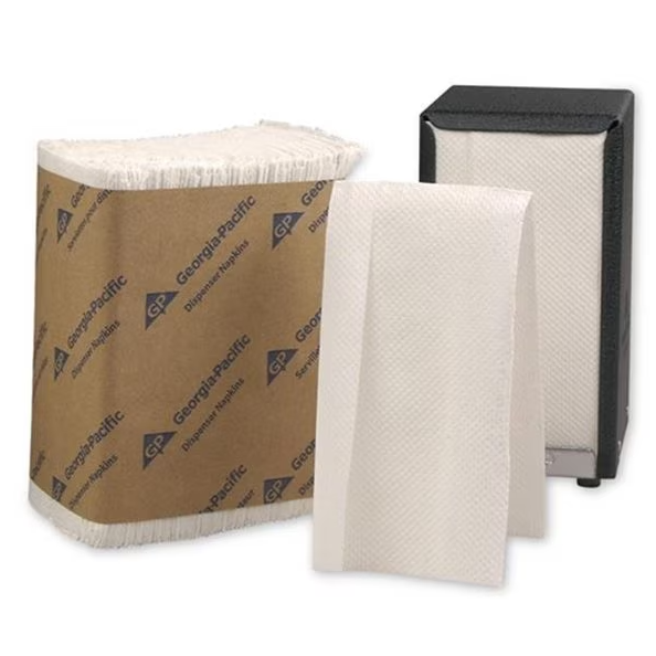 Georgia-Pacific GPC 332-01 HyNap Tall Fold Dispenser Napkin 1-Ply - White (GPC33201)