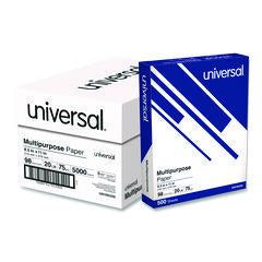 Universal® Deluxe Multipurpose Paper, 98 Bright, 20 lb Bond Weight, 8.5 x 11, Bright White (UNV95200)