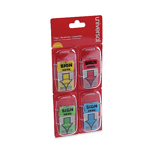 Universal Deluxe Message Arrow Flags, "Sign Here", Assorted Colors, 120/Pack (UNV99010)