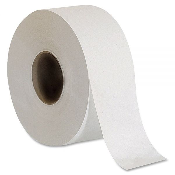 2-Ply Embossed Jumbo Roll Toilet Paper, 8/1000