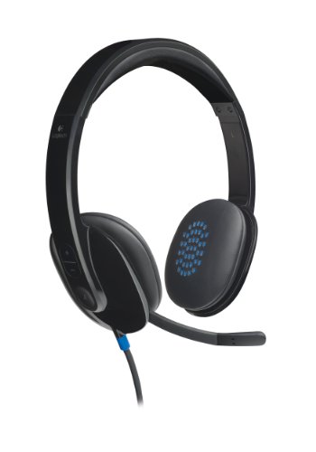 Logitech H540 USB Stereo on-Ear Headset with Microphone, Black (LOGH540)