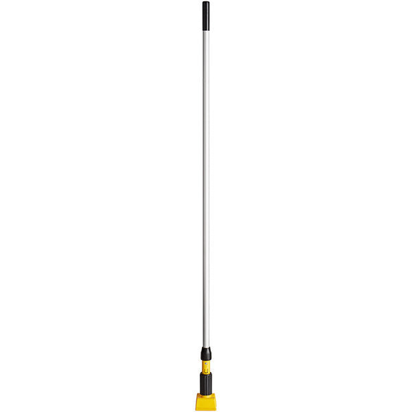 Commercial Gripper Aluminum Mop Handle, 1.13" dia x 60", Gray/Yellow (H226)