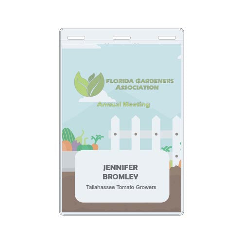 4″ x 6″ Biodegradable Vertical Badge Holder – 3 Slots (628-BIO)
