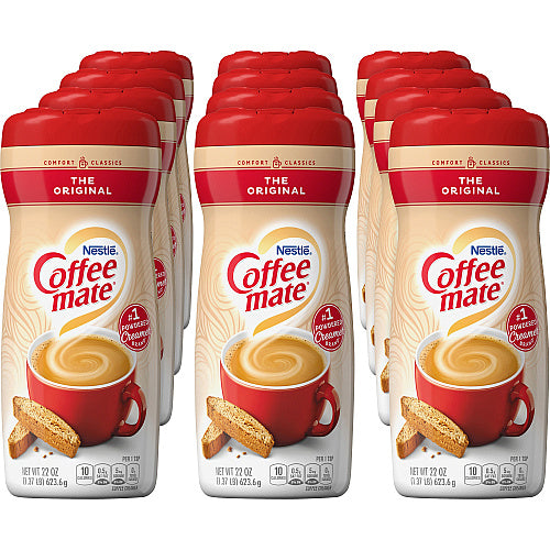 Coffee-mate Non-Dairy Powdered Creamer, Original, 22 oz Canister, 12/Carton (NES30212CT)
