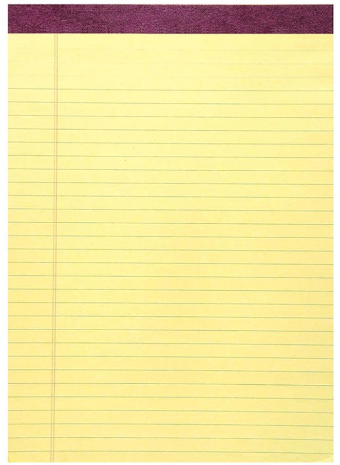 Legal ruled Pad, Standard, Canary, Perf, 8.5" x 11.75" Dozen (ROA74764)