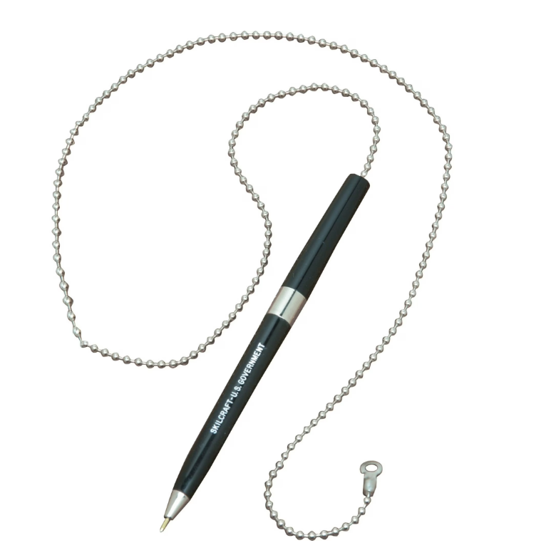 SKILCRAFT, NSN4493740, U.S. Government Chain Pen (NSN4493740-EA)