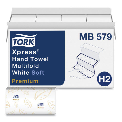 Tork Premium Soft Xpress 3-Panel Multifold Hand Towels, 135/Packs, 16 Packs/Carton