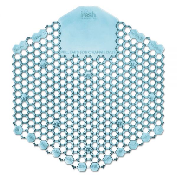 Fresh Products Wave 3D Urinal Deodorizer Screen, Ocean Mist Scent, Blue, 10BX 6BX/CS