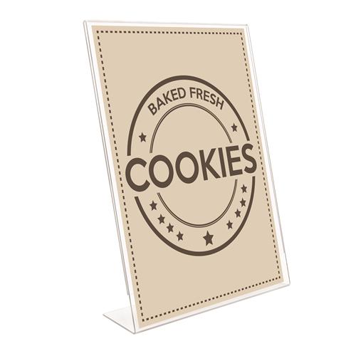 Deflecto AntiGlare Slanted Sign Holder, Portrait, 8.5" W x 11" L, Clear DEF879701RZ1