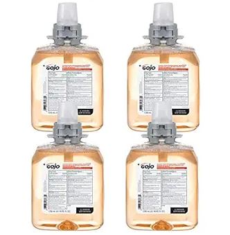 GOJO Luxury Foam Antibacterial Handwash, Fresh Fruit, 1,250 mL Refill, 4/Carton (516204CT)