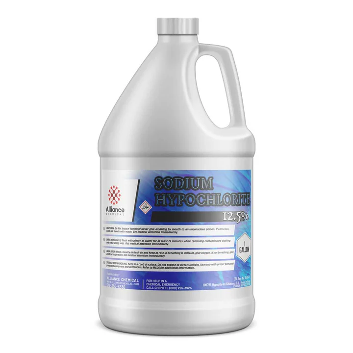 Sodium Hypochlorite 12.5%, 1 Gallon/CS, (SPSSH12-5)